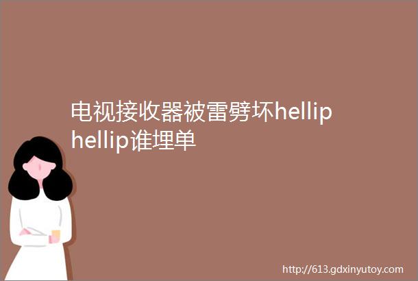 电视接收器被雷劈坏helliphellip谁埋单