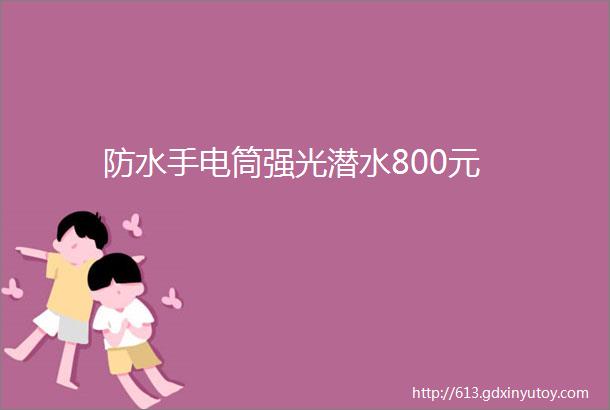 防水手电筒强光潜水800元