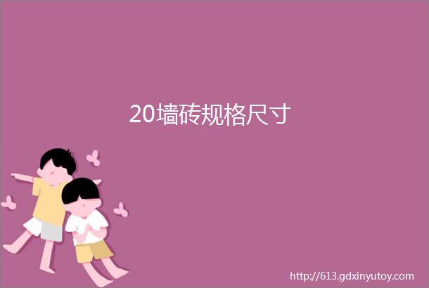 20墙砖规格尺寸