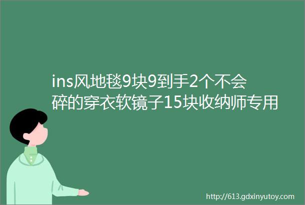 ins风地毯9块9到手2个不会碎的穿衣软镜子15块收纳师专用衣架1块钱1个