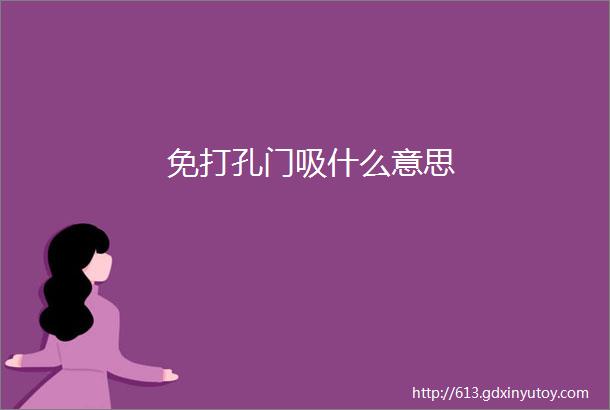 免打孔门吸什么意思