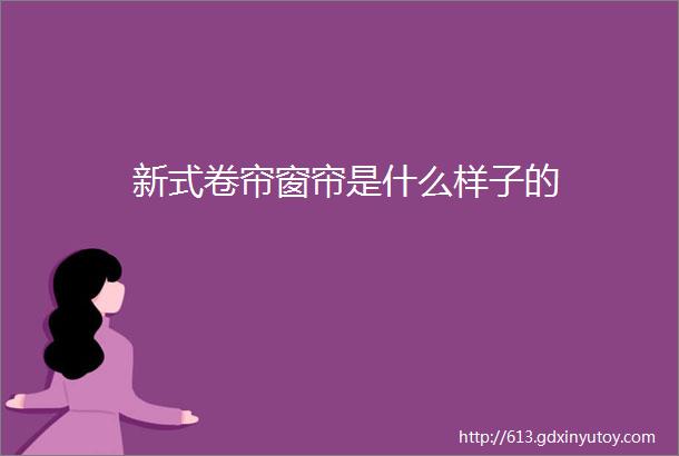 新式卷帘窗帘是什么样子的