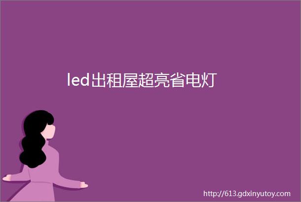 led出租屋超亮省电灯