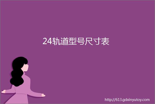 24轨道型号尺寸表