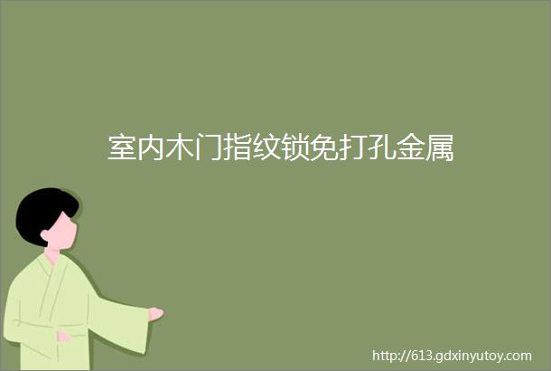 室内木门指纹锁免打孔金属