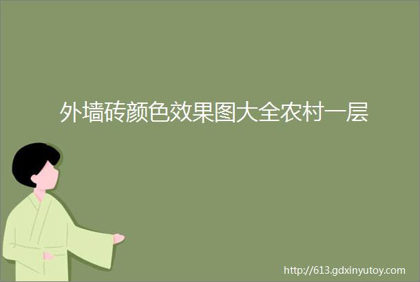 外墙砖颜色效果图大全农村一层