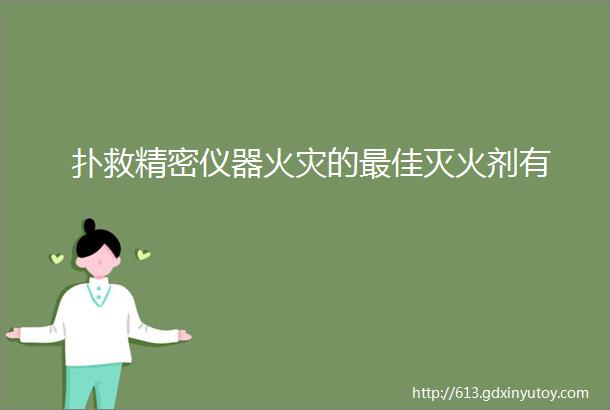 扑救精密仪器火灾的最佳灭火剂有