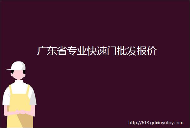 广东省专业快速门批发报价