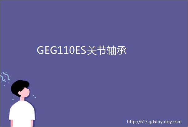 GEG110ES关节轴承