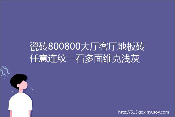 瓷砖800800大厅客厅地板砖任意连纹一石多面维克浅灰