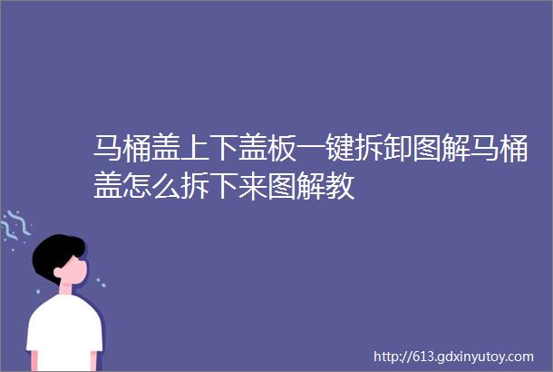 马桶盖上下盖板一键拆卸图解马桶盖怎么拆下来图解教