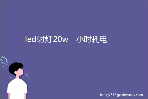 led射灯20w一小时耗电