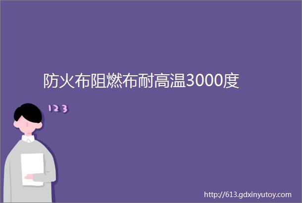 防火布阻燃布耐高温3000度