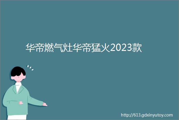 华帝燃气灶华帝猛火2023款